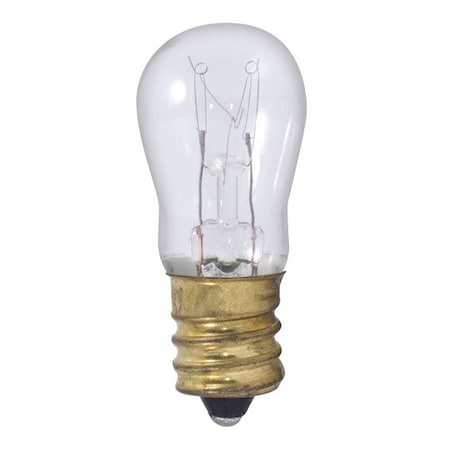 Bulbrite 6w S6 Clear Dimmable (E12) Candelabra Screw Base, Warm Wht Lght Incandescent Lght Bulb, 2700K, 25PK 861065
